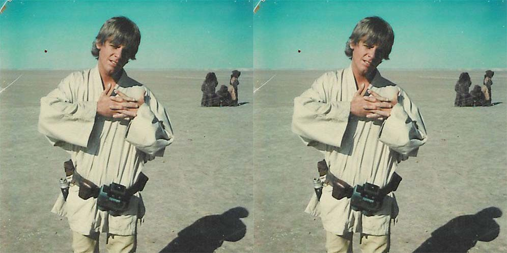 Mark Hamill Pamer Foto Luke Skywalker Tahun 1977